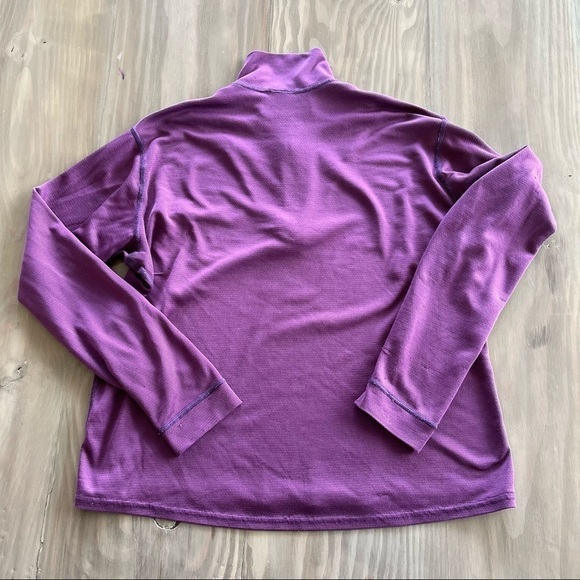 PATAGONIA Women Capilene 1/4 Zip Pullover Baselayer long underwear Purple Medium - Picture 2 of 8